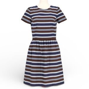 Brooks Brothers Red Fleece Striped Dress - Blue and Brown
